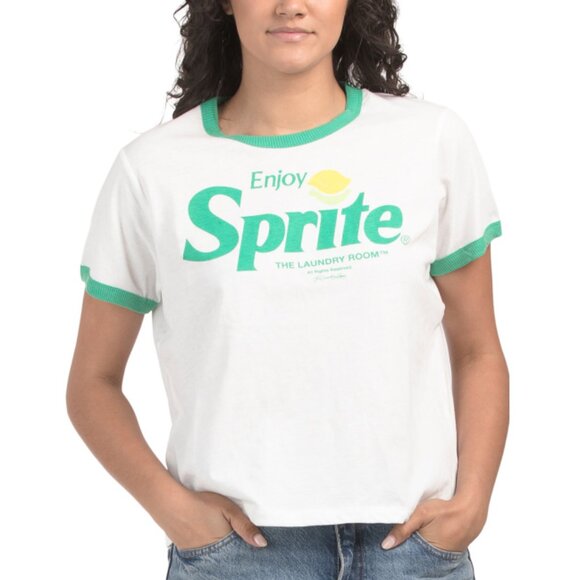 THE LAUNDRY ROOM White/green 90s Sprite Tee - Picture 1 of 2